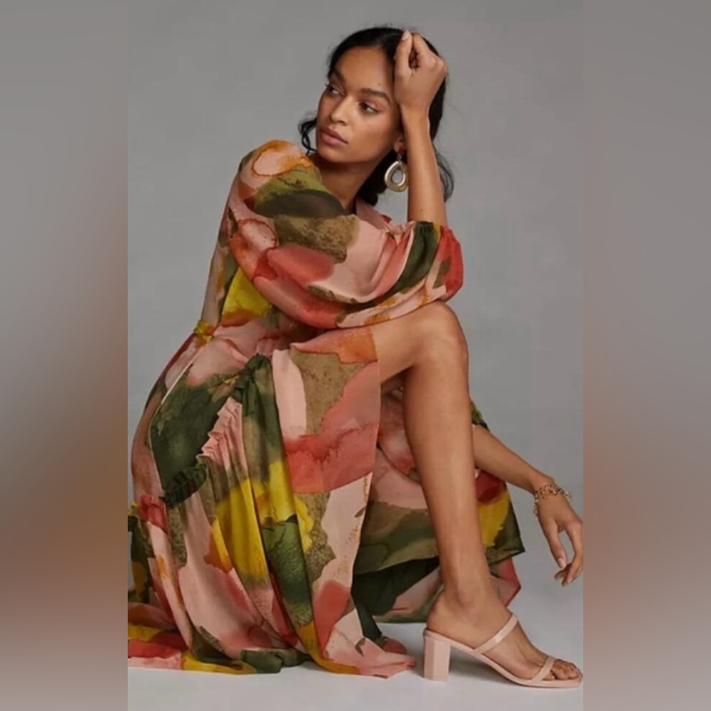 Anthropologie Multicolor Floral Dress